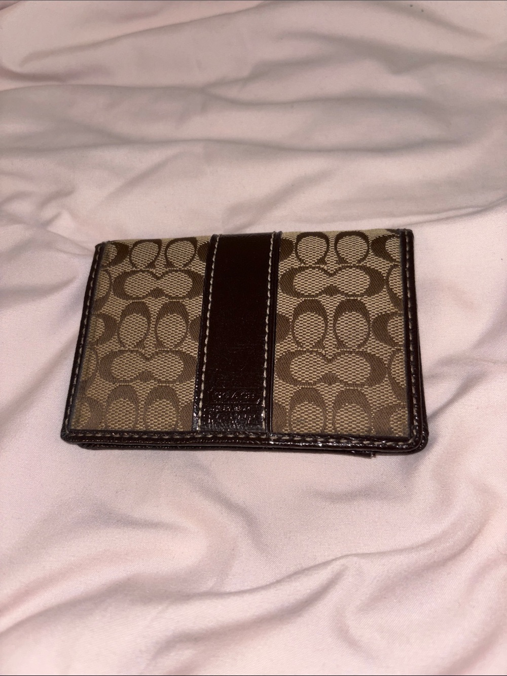 Y2K brown Signature canvas coach wallet